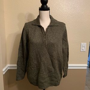 Karen Scott Johnny Collar Pullover Sweater PXL